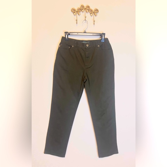 Lauren Ralph Lauren Olive Green Straight Leg Jeans - Picture 1 of 7
